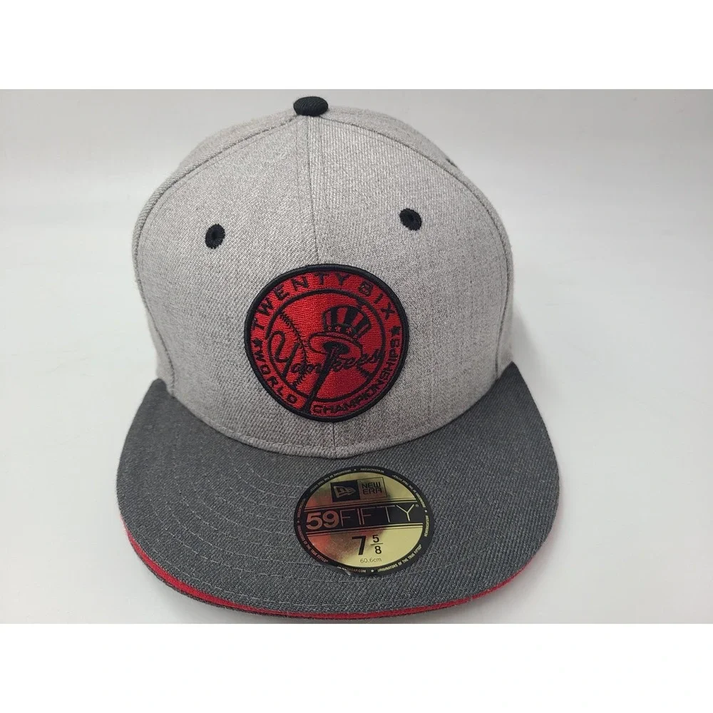 New York Yankees 26 World Championships New Era 59Fifty Fitted 7 5/8 Hat Cap MLB